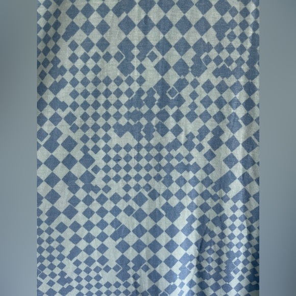 NWT 60’s Retro Style SO Checkered Aqua Periwinkle Shirred Polo Mini Dress - Picture 5 of 6